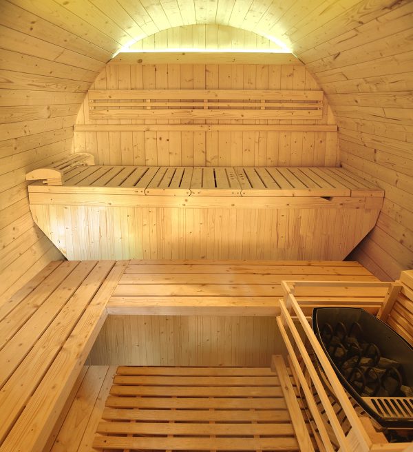 Sauna extérieur Gaïa Luna – Cabine vapeur 6 places & Terrasse – Image 8