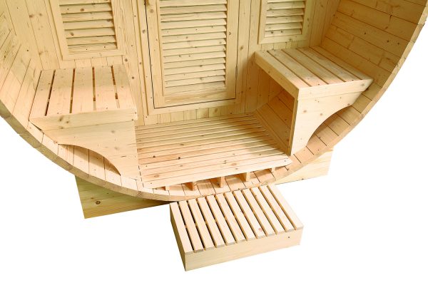 Sauna extérieur Gaïa Luna – Cabine vapeur 6 places & Terrasse – Image 12