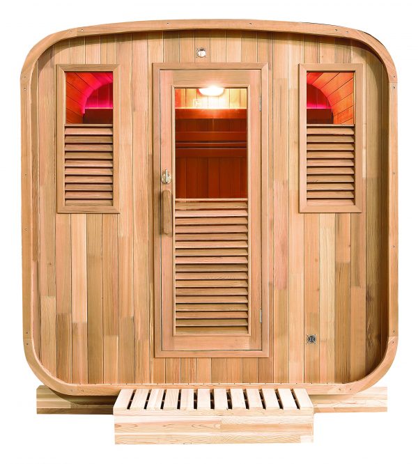 Sauna d’extérieur Gaïa Nova – 6 places – Épicéa du Canada – Image 2