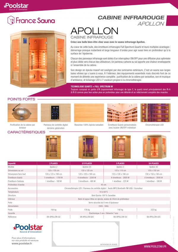 Sauna Infrarouge Apollon – Bois Massif & Quartz Premium 2 à 4 places – Image 2