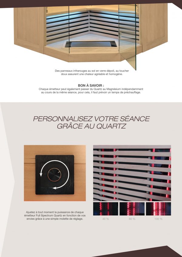 Sauna infrarouge Canopée – Cabine Infrarouge Triple Care & Bois d’Épicéa 2 à 6 places – Image 5