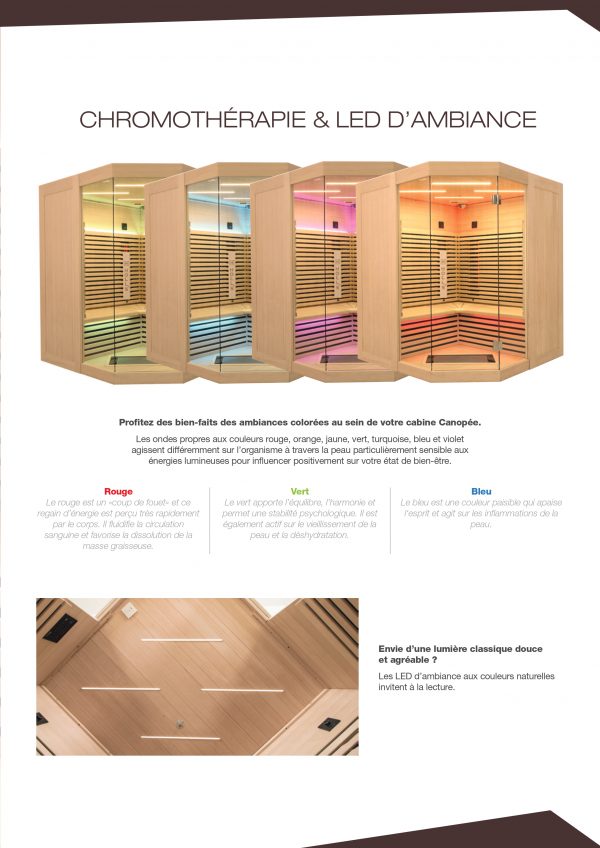 Sauna infrarouge Canopée – Cabine Infrarouge Triple Care & Bois d’Épicéa 2 à 6 places – Image 7