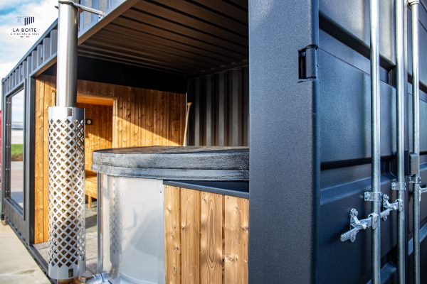 🧊 Container Nordique Autonome – Sauna & Bain Nordique intégrés – Image 2