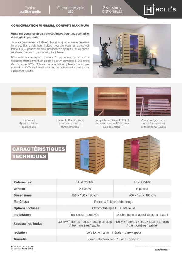 Sauna Vapeur Eccolo – Tradition & Économie, jusqu’à 6 places – Image 3