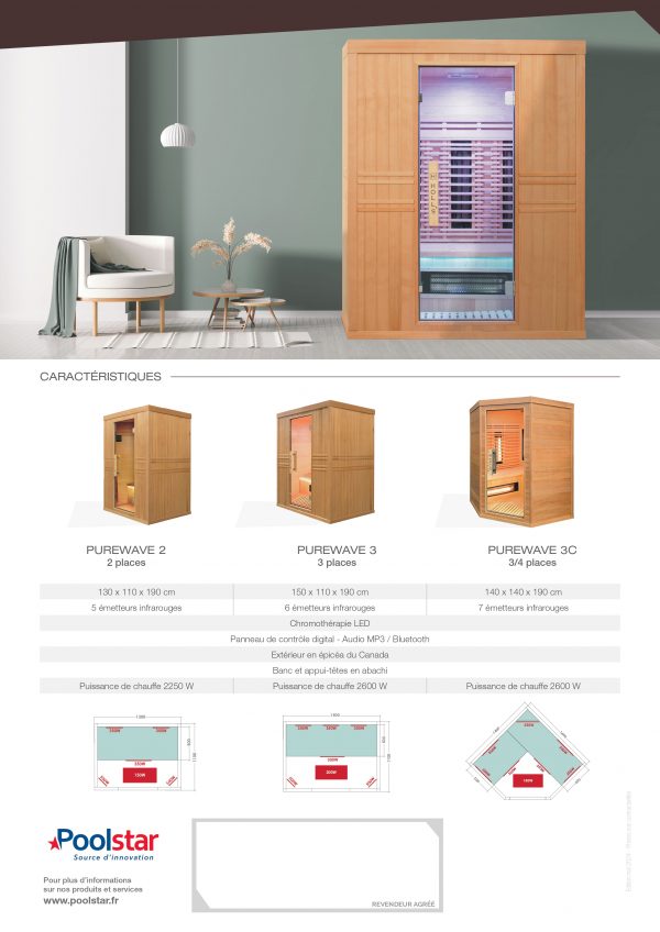 Sauna Infrarouge Purewave – Technologie Dual Healthy & Épicéa de Qualité de 2 à 4 places – Image 2