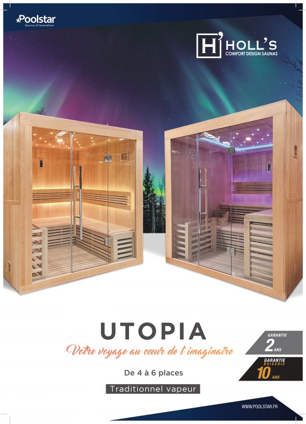 Sauna Vapeur Utopia – Cabine Traditionnelle & Luxe 2 à 6 places