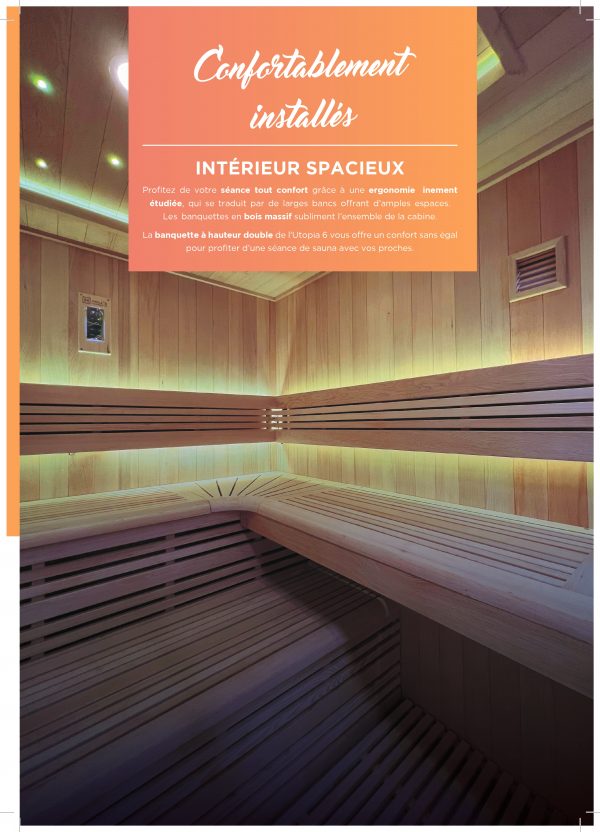 Sauna Vapeur Utopia – Cabine Traditionnelle & Luxe 2 à 6 places – Image 12